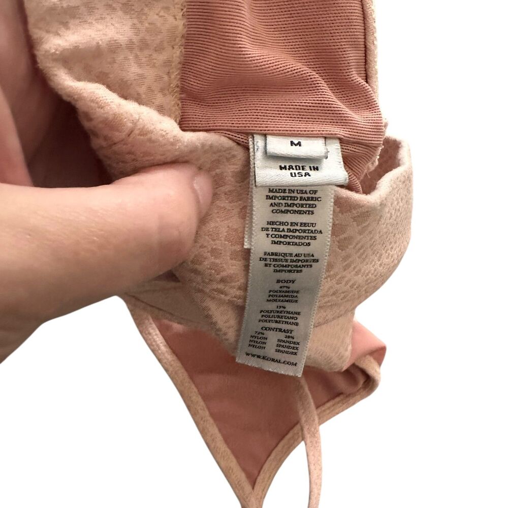 KORAL Trifecta Versatility Snake Print Sports Bra Pink‎ Medium - Picture 5 of 5